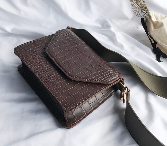 Bolso de mujer a la un bolso de hombro señora chica Linda vintage messenger bolsa cruzada simple yuii2: coffee