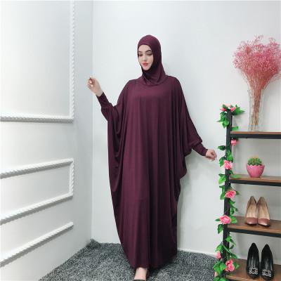 Ramadan abaya caftan dubai tyrkiet islamisk tøj hijab muslimsk kjole kaftan kvinder eid kjoler jilbab vestidos kjole djellaba: Mørke lilla
