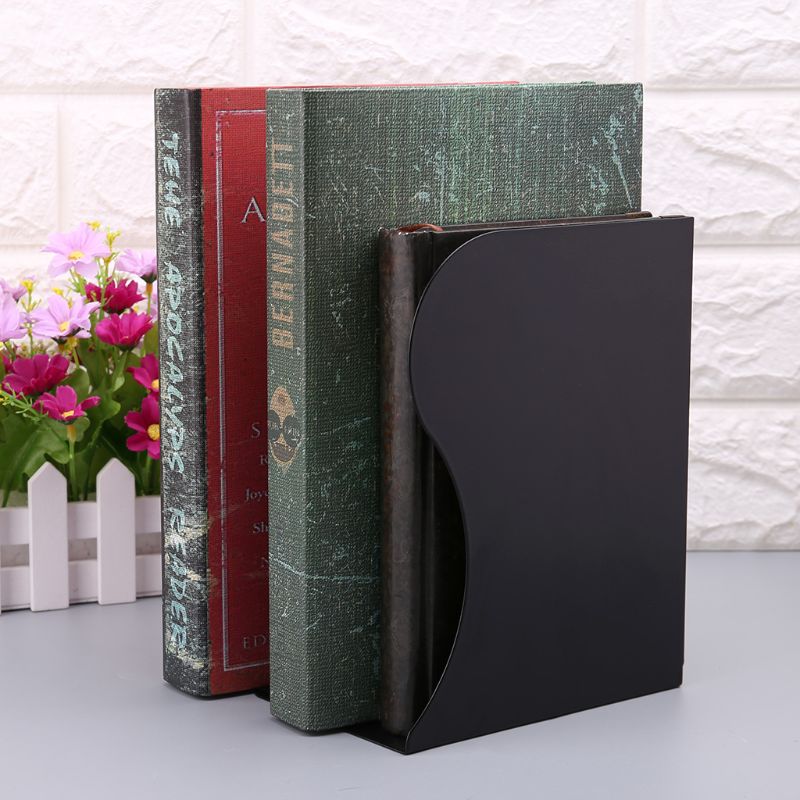 Extension Adjustable Metal Bookends Heavy Duty Book Desktop File Folder Retractable Stand Bookshelf Rack Holder