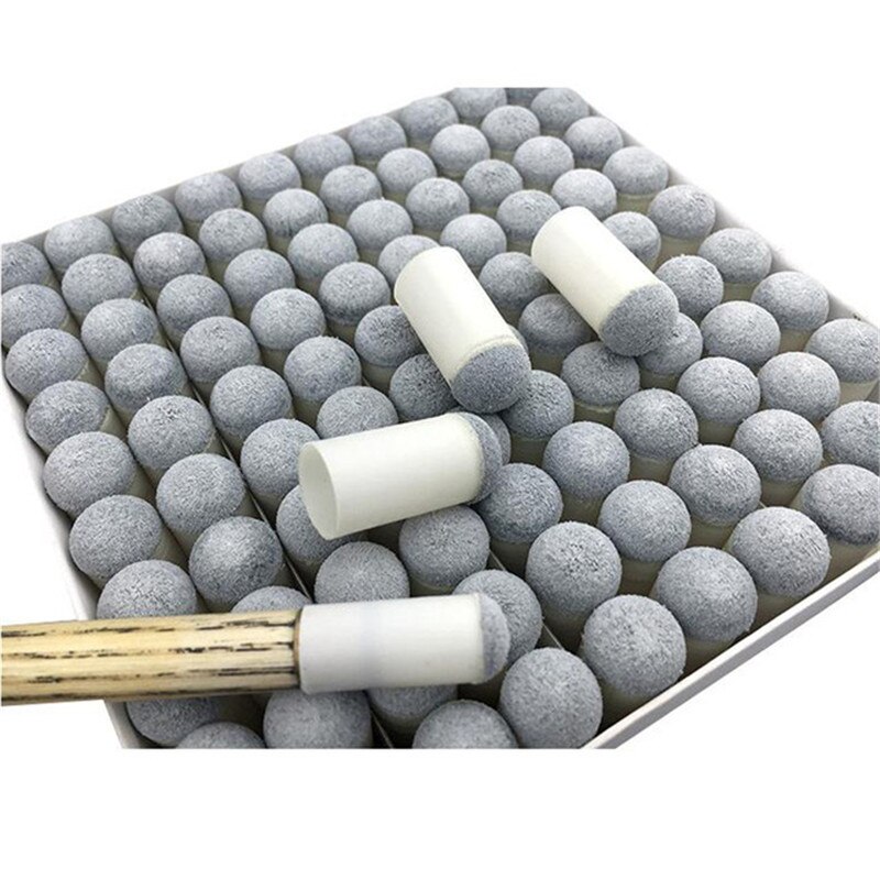 100 stk billardkø tilbehør 9/10/12/13mm push-on pool snooker billard flagermus tips kø pool tips slip-on stick grå farve