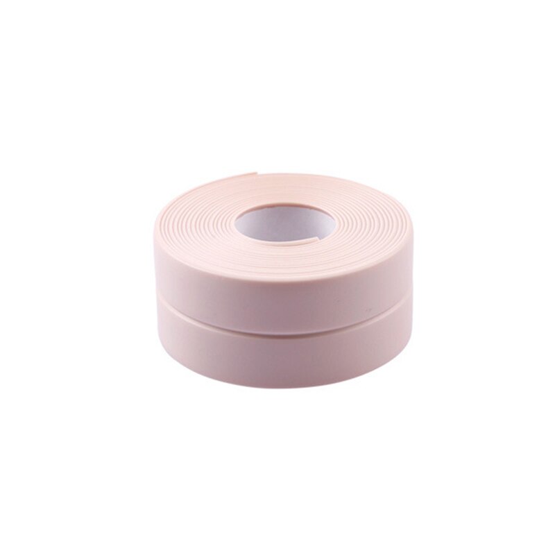 3.8cmx3.2m Self-adhesive Kitchen Bathroom Ceramic Stickers Tape Waterproof Anti-moisture Pvc Wall Corner Line Sink Sticker: Pink