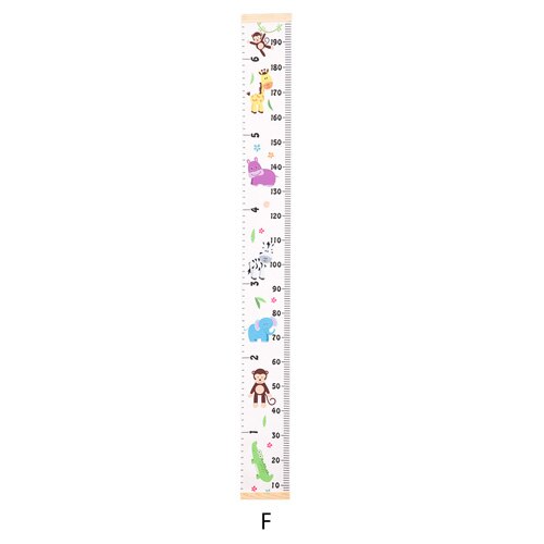 Trævæg hængende lineal baby børn væksthøjde diagram lineal børneværelse dekor piger drenge barn væg klistermærke aftagelig: F