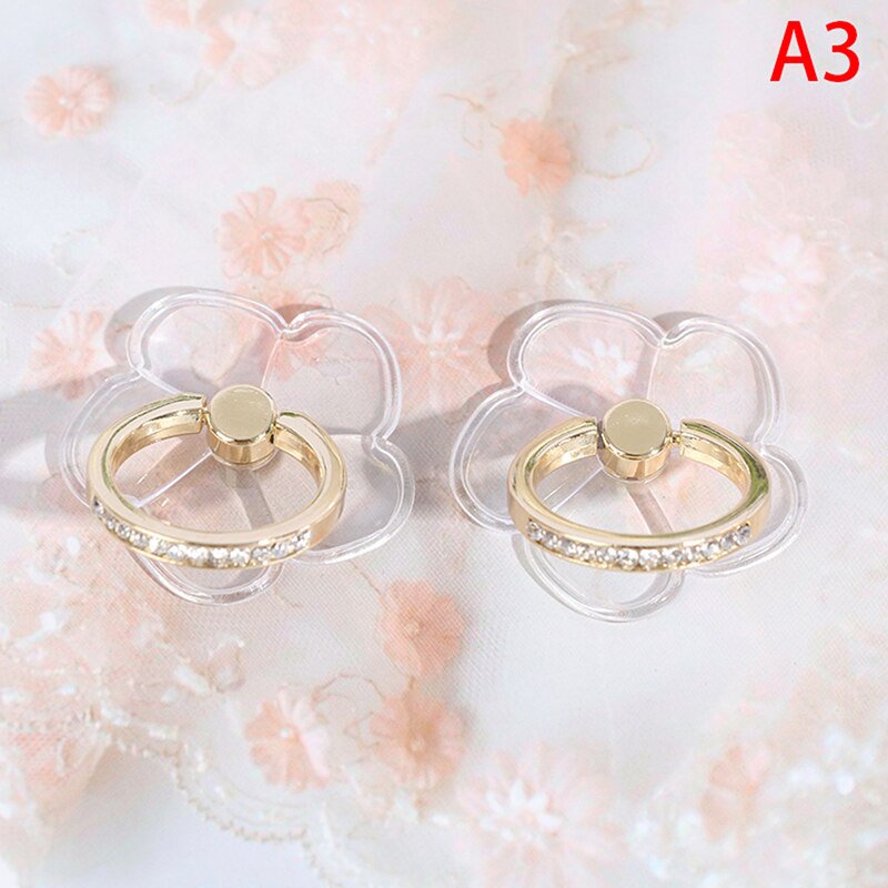 2 Stuks Transparante Mobiele Telefoon Houder Ring Universele Ondersteuning Vinger Ring Houder: A3