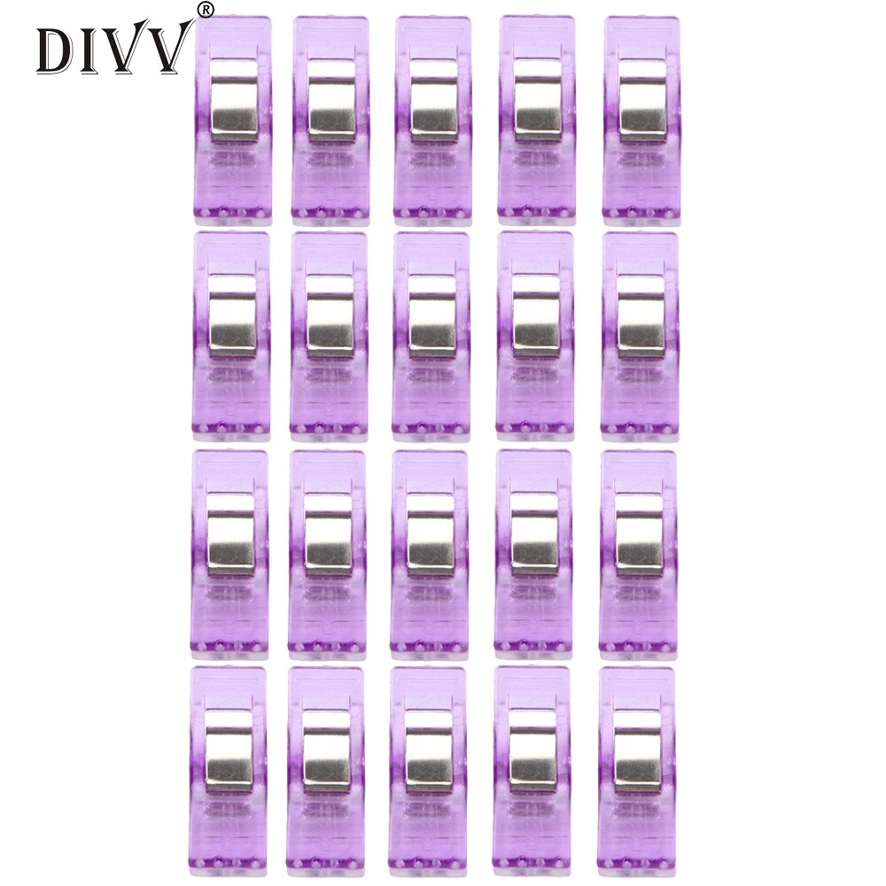 20 stuks doorzichtige naai-knutselquiltbindingen, plastic clips, klemmen, hemel, pinces couture naai-naaiklemmen 20: G