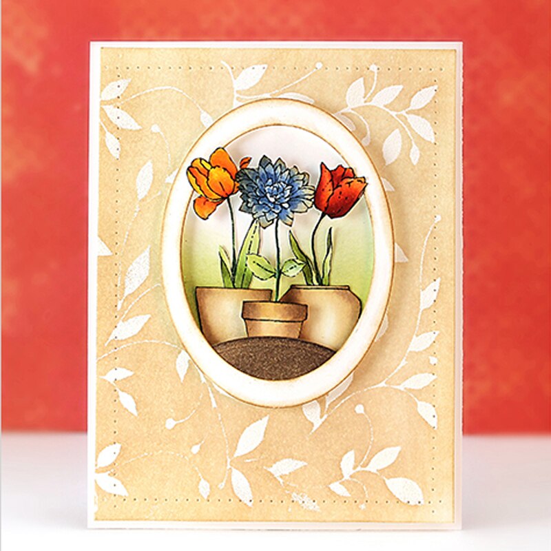 6*6 inch plastic sjabloon waterdruppel bloem boom tak stengel hulst vorm voor diy scrapbooking knutselpapier kaarten maken sjabloon 18