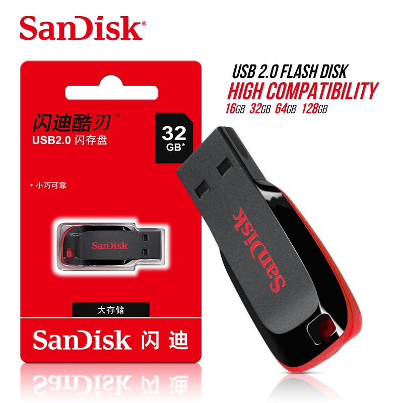 Sandisk 100% Original CZ50 usb flash drive 32gb mini usb flash drive usb stick 8gb 16gb usb memory stick 64GB flash disk 128GB