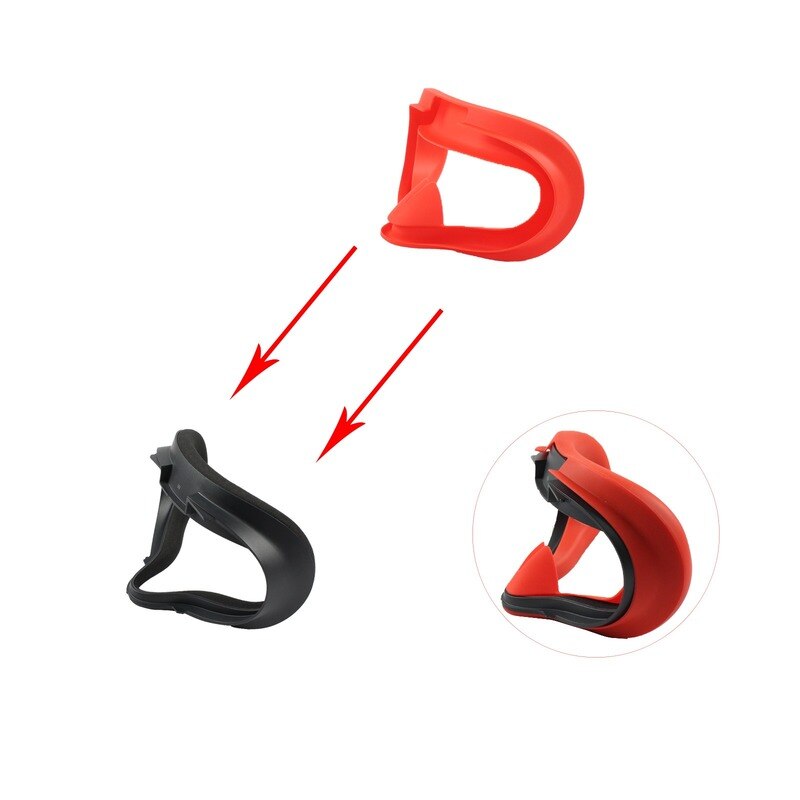 Silikone øjenmaske cover pad til oculus quest 2 vr headset åndbart anti-sved lys blokerende øjen cover til oculus quest 2