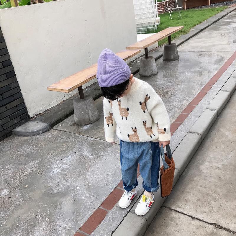 Suéter grueso para niños, prendas de vestir, Tops, chaquetas, forro polar de dibujos animados, ropa cálida para otoño e invierno,