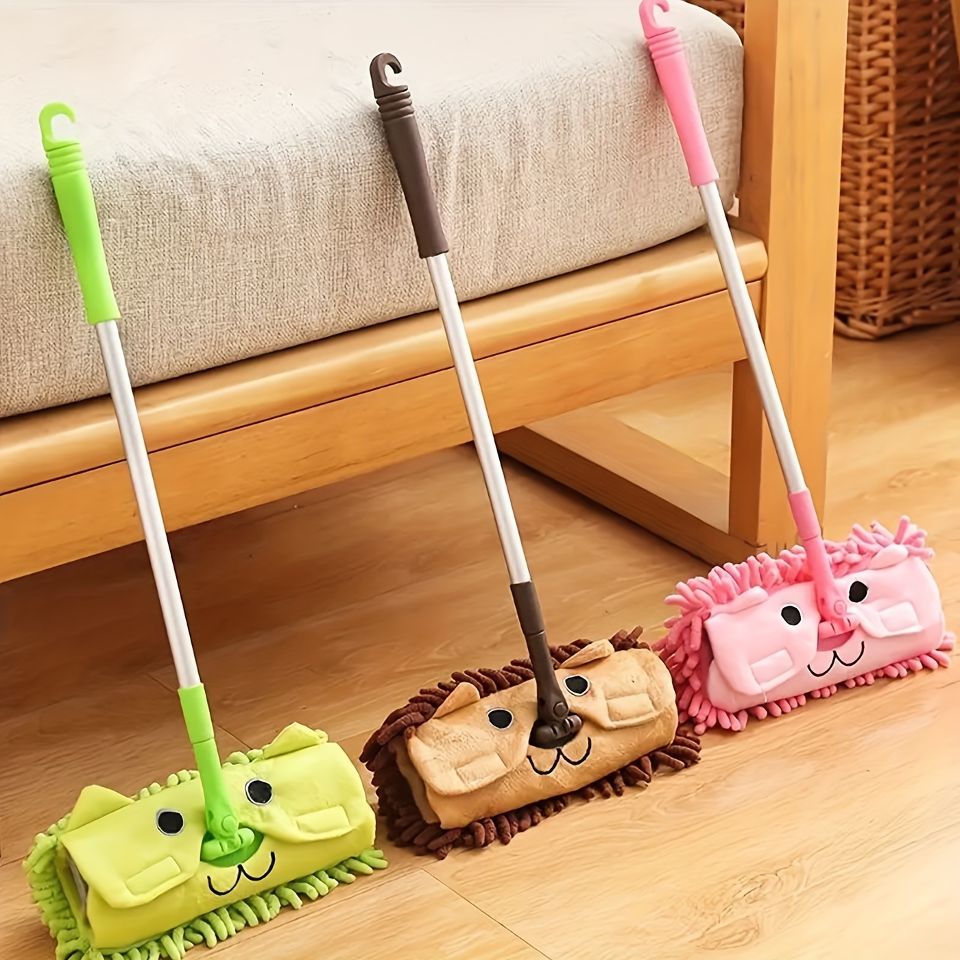 1 Piece, Cute Cartoon Mop, Mini Mop, Floor Toy, Portable Mop, Dry and Wet Dual-purpose Cleaning Products, Cleaning Tools