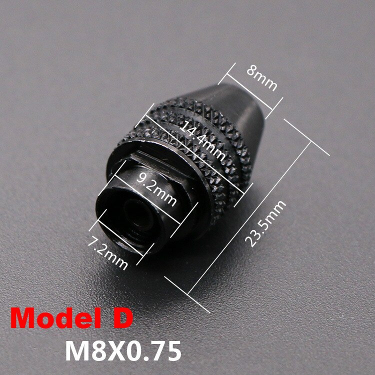 Neue 0,3-3,2mm Multi Bohrfutter Keyless Für Dremel rotierend Werkzeuge Keyless Bohrer Spannfutter Adapter Konverter Universelle Mini Futter: lang Modell D