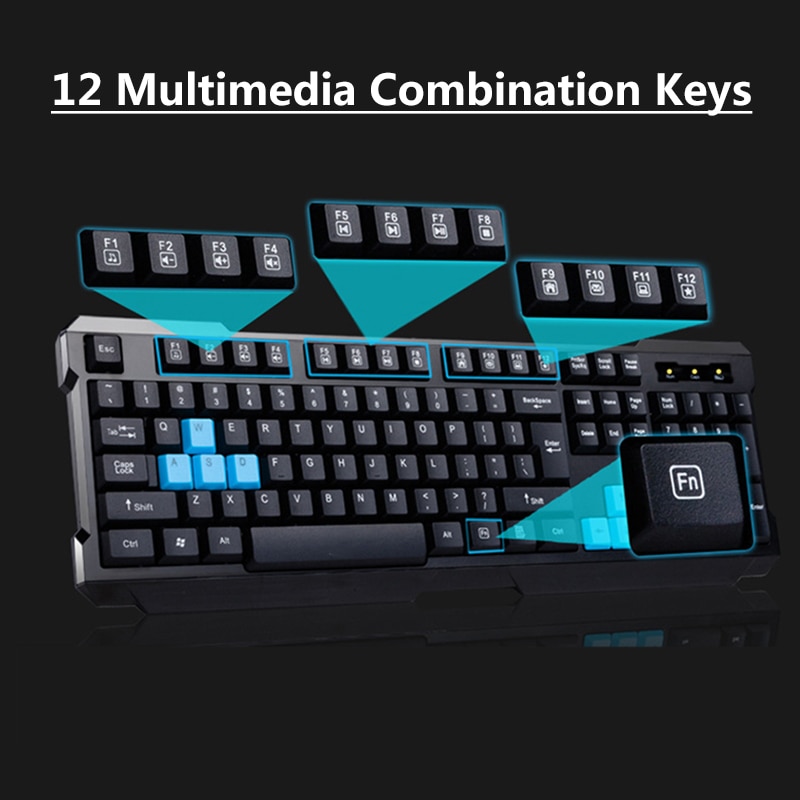 2.4G Wireless Connection Keyboard Mouse Combos bluetooth Keyboard Auto Sleep Long Battery Life for Home Computer