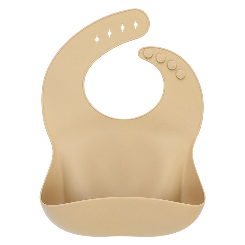Solid Silicone Bibs Baby Feeding Saliva Towel Waterproof Soft Cloths Bandana Lightweight Infant Bibs Aprons Adjustable: bib01