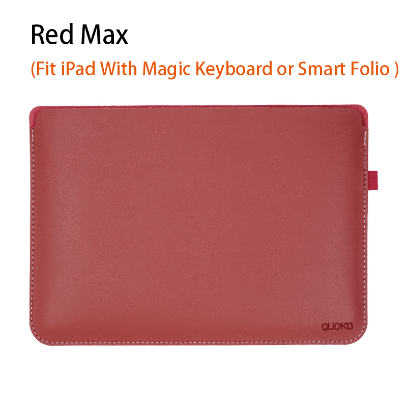 Simplicity and ultra-thin super slim Laptop bag case Sleeve for Apple iPad 9.7" iPad Pro 10.5 11 12.9" ,Transverse style: 11-inch / wine red