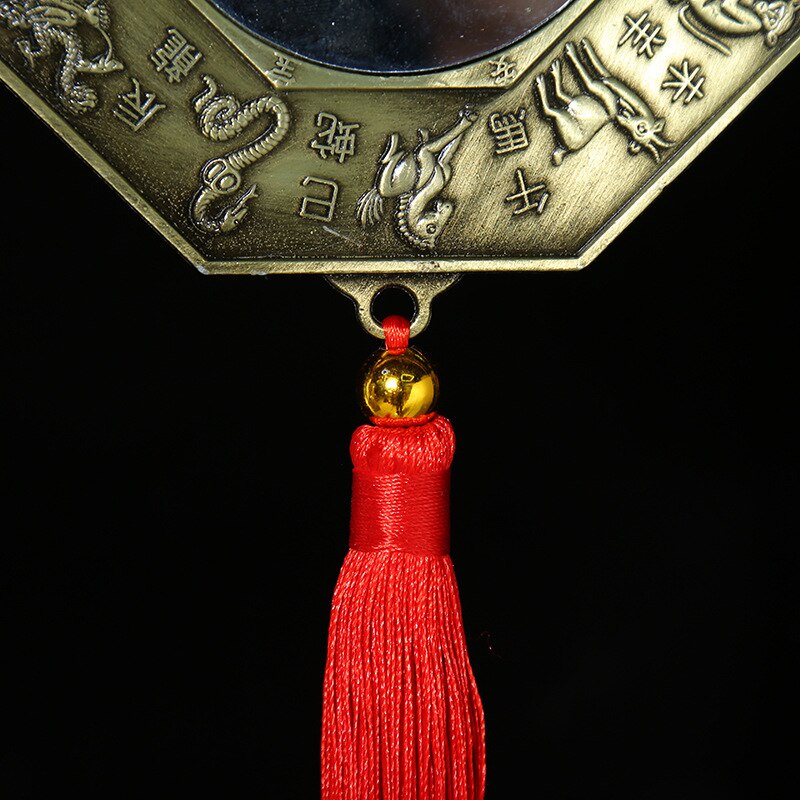 5 Pcs Polyester Chinese Knopen Knopen Lucky Veilig Amulet Acht Spiegel Kwastje China Stijl Fringe Trim Hanger Decoratie