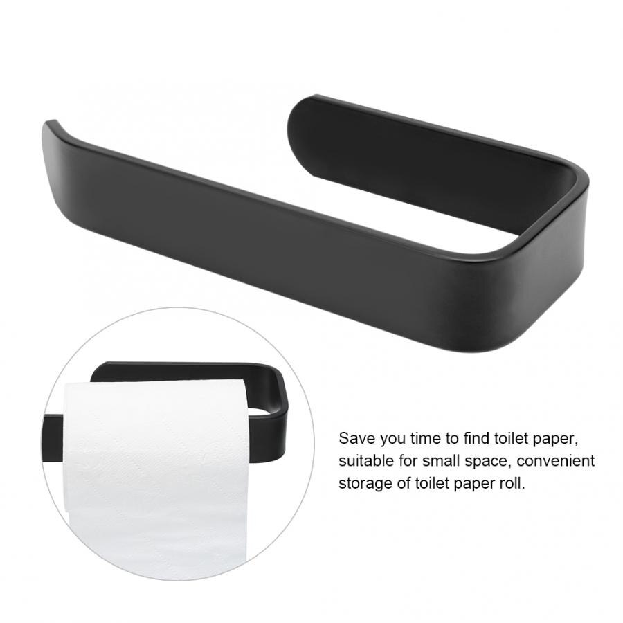 Alumimum Free Punching Toilet Roll Paper Holder Wall Mounted Towel Rack Bathroom Roller Tissue Holder Storage Shelf Rack