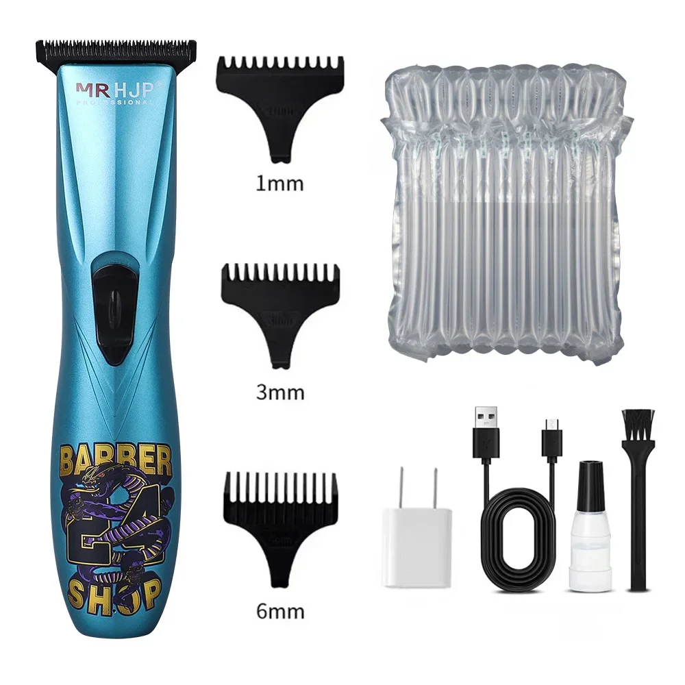 D9- gravur-ölkopf-haarschneider, spezial-friseursalonklinge aus dlc-beschichtetem kohlenstoffstahl, 7000 u/min elektrischer haartrimmer: Beige