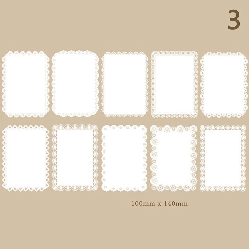 Leaf Plants Circle Lace Material Paper Journal Planner Decorative Scrapbooking