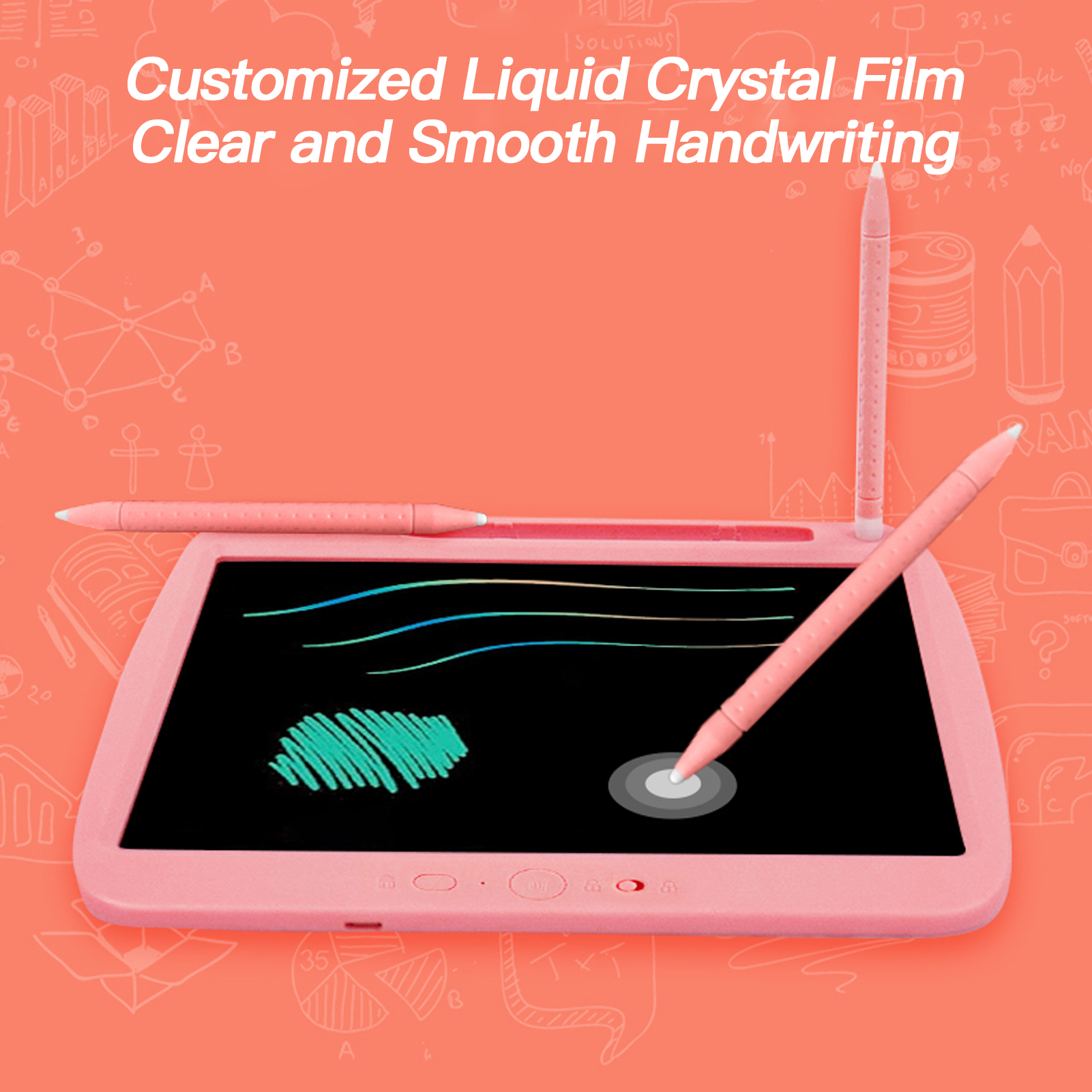 Rechargeable LCD Writing Tablet 9 Inch Handwriting Drawing Tablet with Stylus Lock Button for Toddler Kids Educational Learning