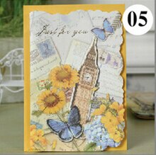 Klassischen europäischen Jahrgang stil grußkarten w umschläge, retro handgemachte geburtstag karten