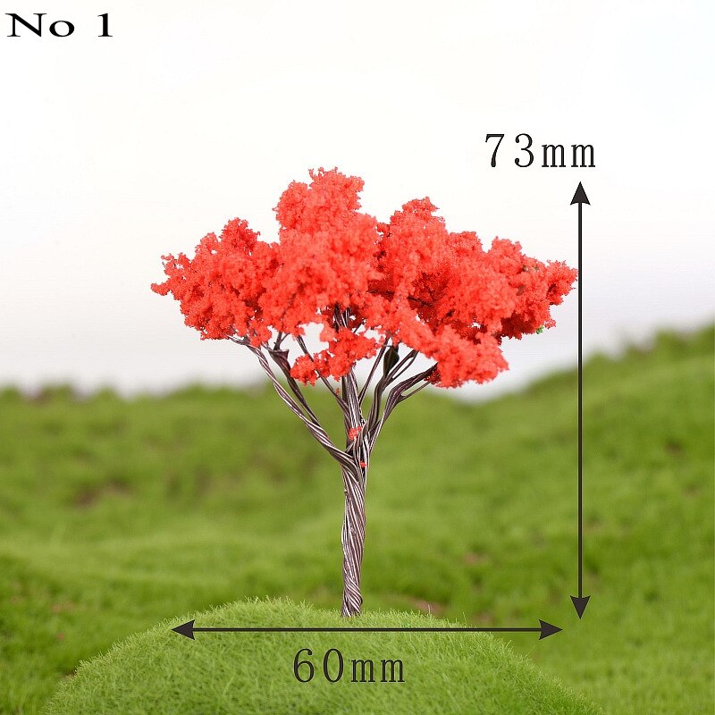10 PCS Mini Tree Artificial Plants Branch Flowers Wedding Home Garden Decoration DIY micro-landscape succulent plants Decor: No 1