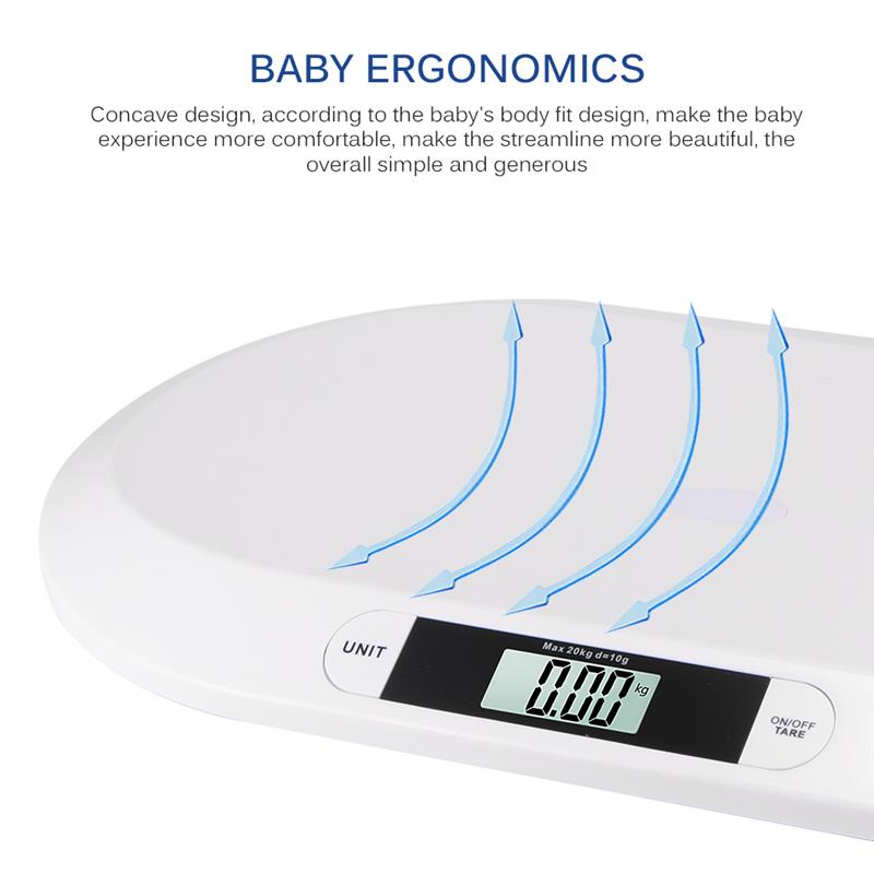LCD Digital Electronic Stable Scale Baby Weighting Scale 20kg Mini Multifunction Low Alarm Kids Pet Body Weight Meter