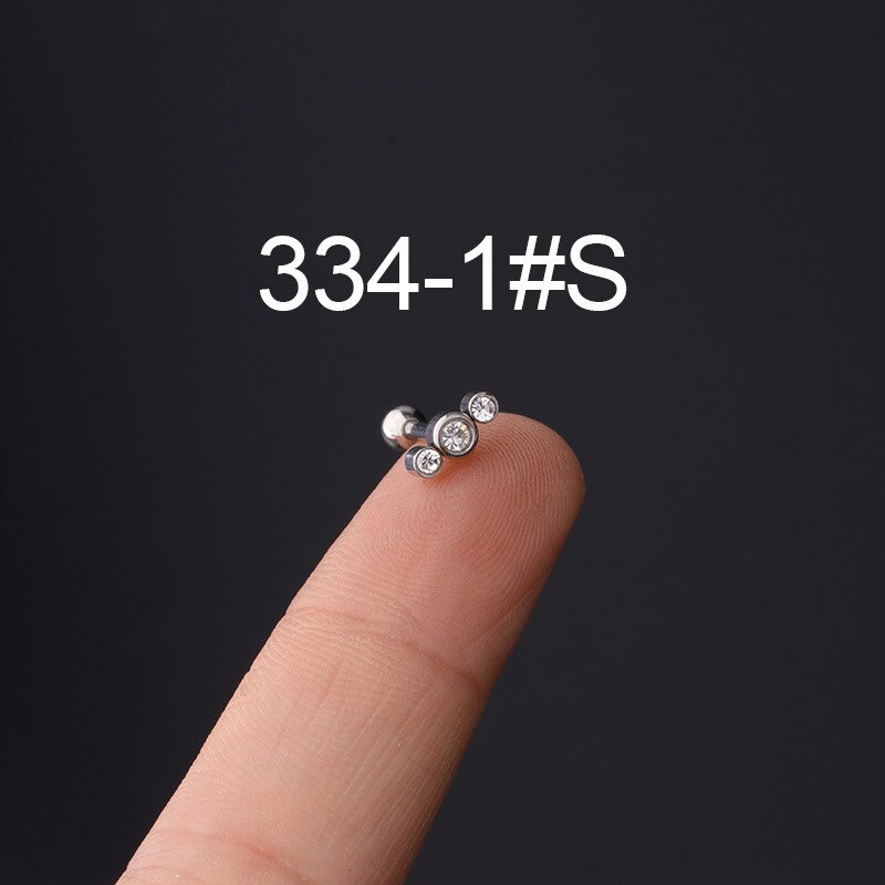 1Piece Korean Mini Size Piercing Stud Earrings for Women Trend Jewelry 16G Stainless Steel Earrings for Girls Ear Cuff: 1Piece Silver-1