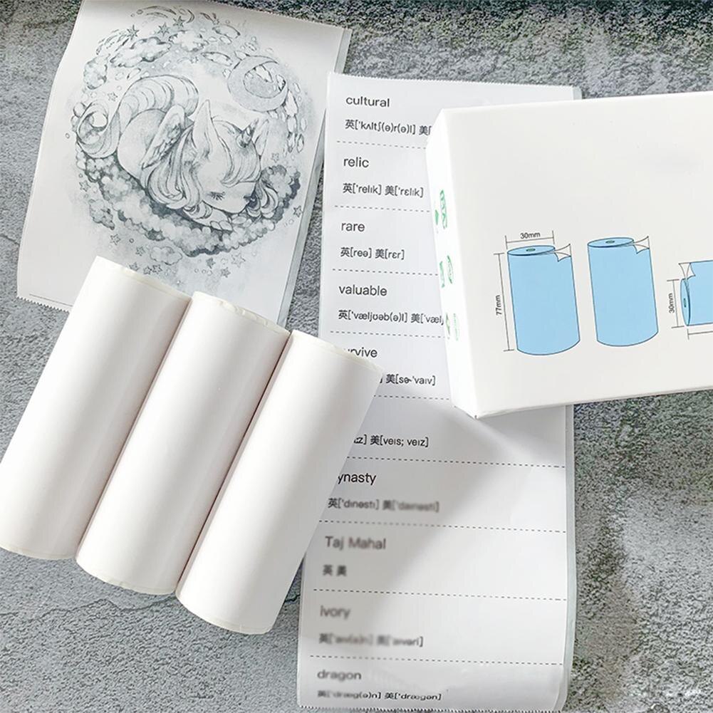 1 Roll Pocket Mobiele Printer Zelfklevende Papierrol Thermisch Papier Geschikt Voor Paperang Peripage Printer