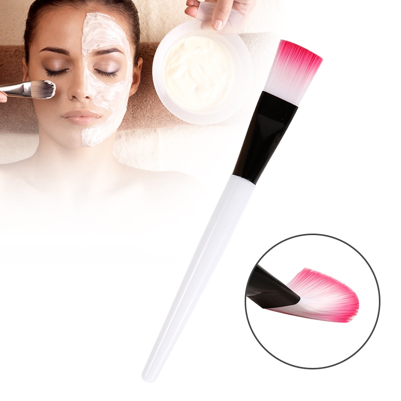 Brocha para maquillaje, manija de plástico de nailon, brocha para base de maquillaje en forma de ventilador, brocha para cejas, pincel cosmético para labios, herramientas
