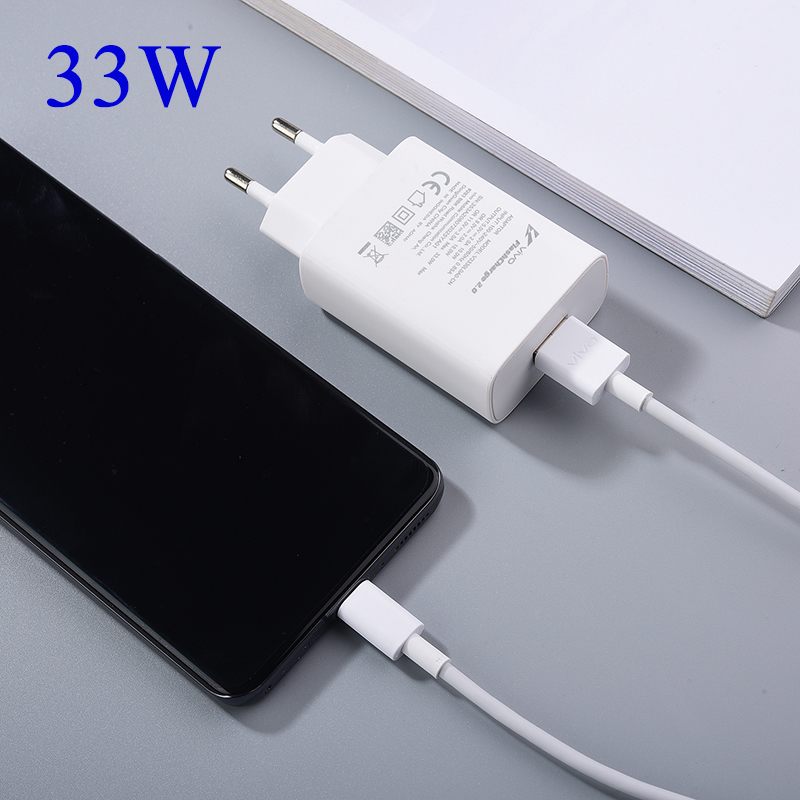 Originele 33W Quick Fast Charger Adapter Usb Type C Snel Opladen Kabel Voor Vivo S12 Pro X60 X70 Pro S10 pro S9 Iqoo Neo5 Se 8 Pro