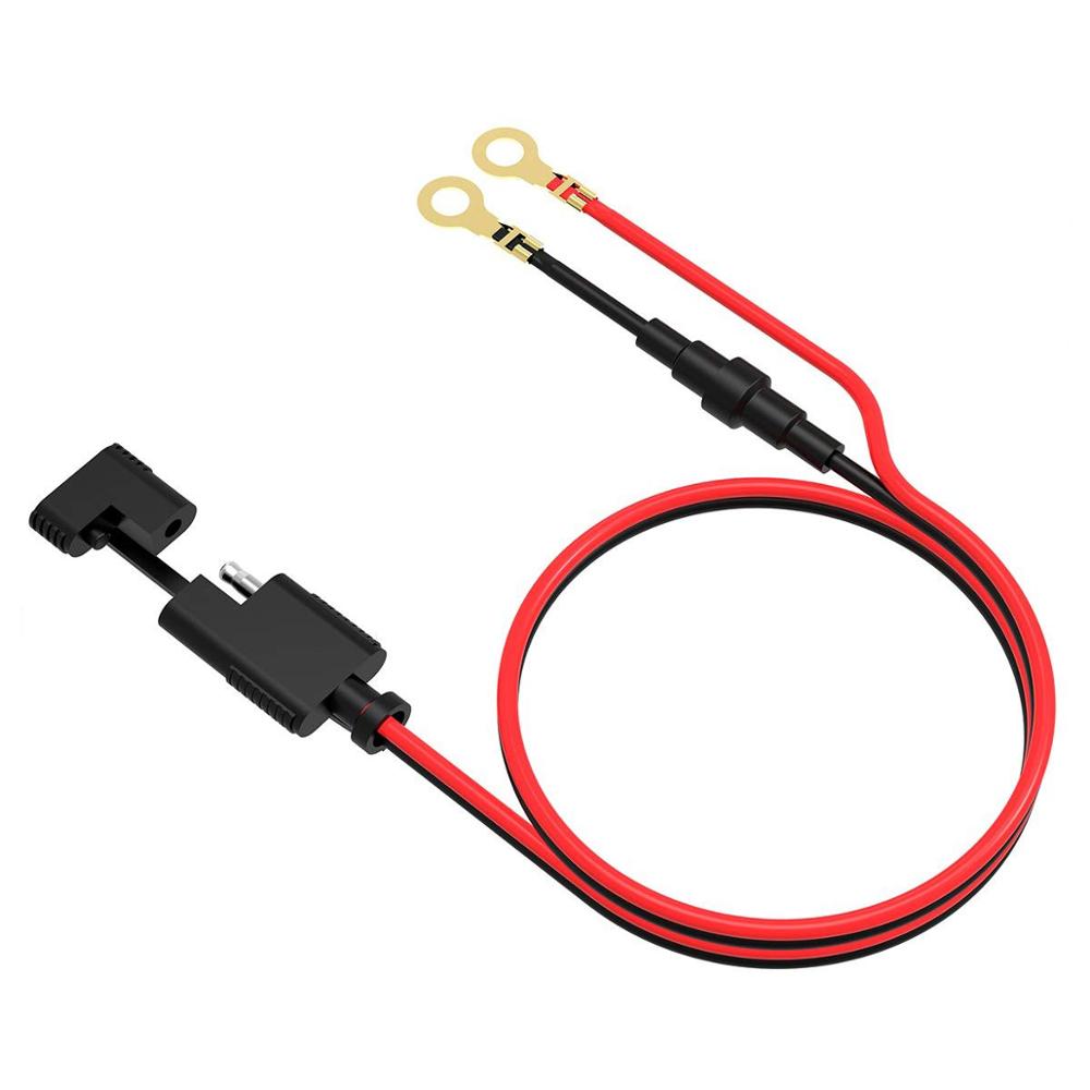 4FT SAE to Ring Terminal Quick Connect/Disconnect Plug Harness Cable for Battery Charger/Maintainer 2-Pin Quick Disconnect Plug