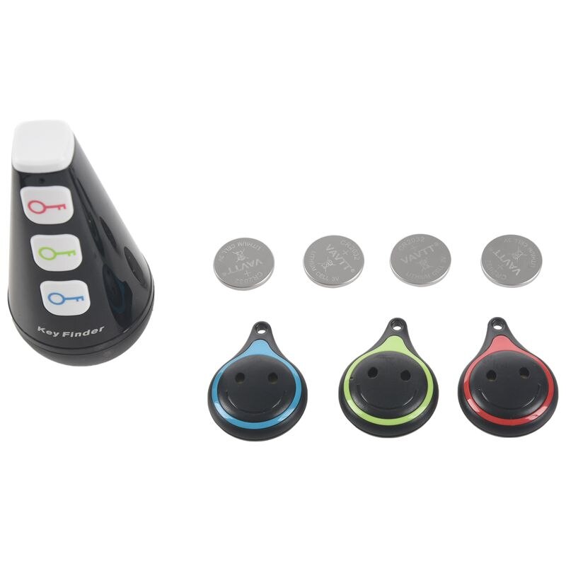 Esky Sleutelvinder, Esky Wireless Key Finder RF draadloze spookvinder zender met 4 ontvangers LED zaklamp geluidssignaal licht lichtsignaal