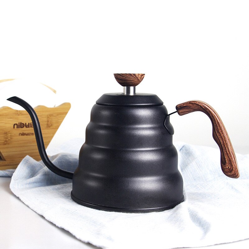 Coffee Drip Kettle Pot Stainless Steel Thin Mouth Gooseneck Coffee Pot Pour Over Drip Coffee Kettle 1L/1.2L with Thermometer: 1L / C