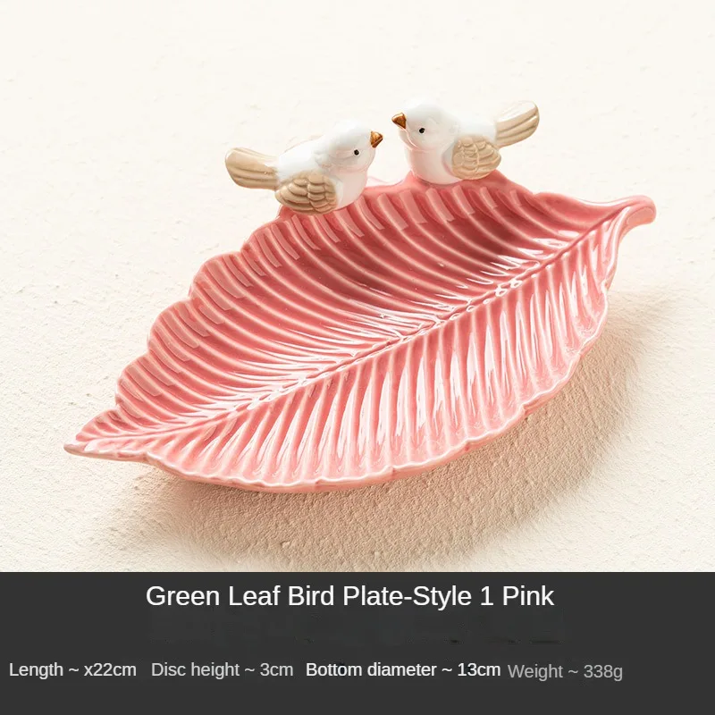 Nette Vogel Tablett Keramik Schmuck Lagerung Tabletts Kreative Regal Dim Sum Dessert Platte Wohnkultur Tee Tisch Desktop Dekoration Schüssel: Dark Khaki