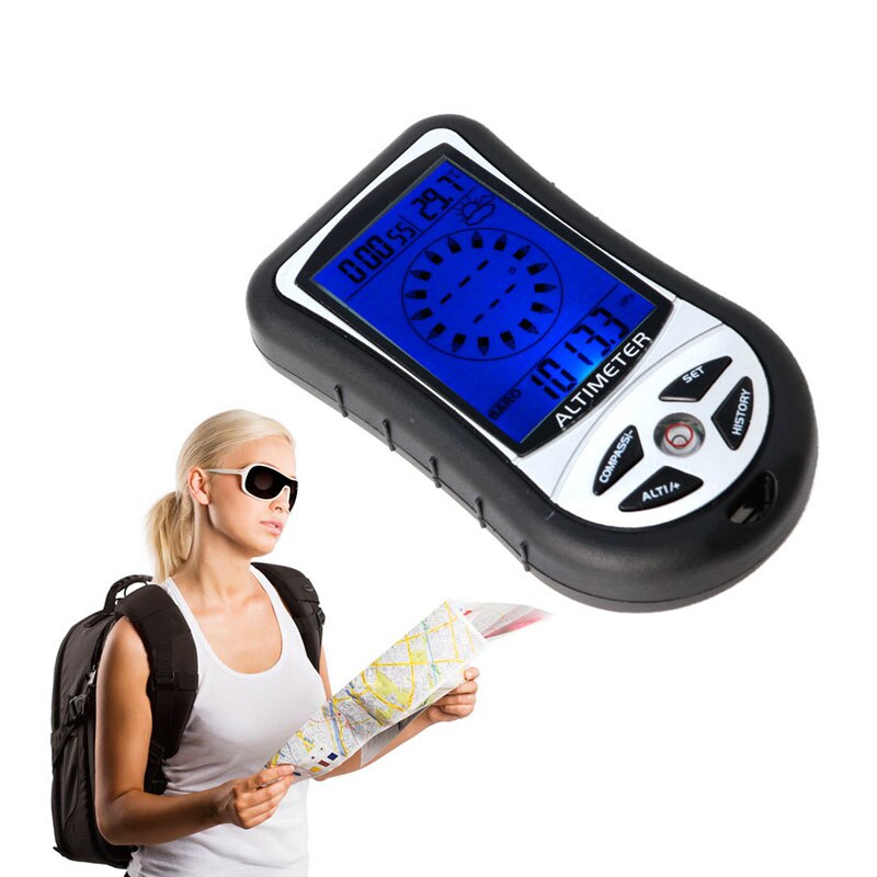 Digital 8 in 1 LCD Compass Barometer Altimeter Thermo Temperature Clock Calendar U2JB