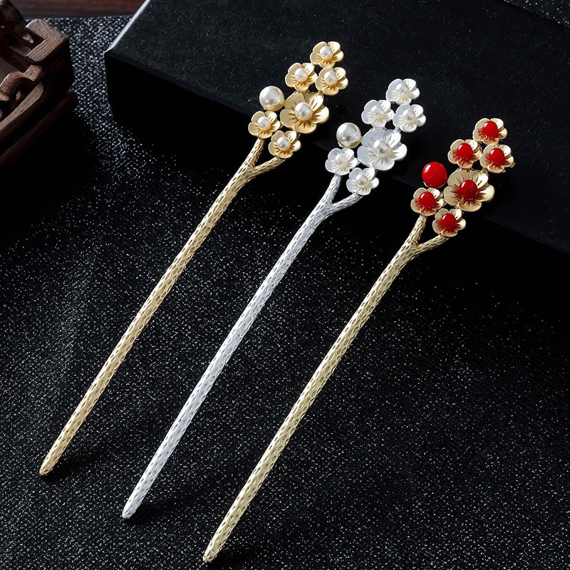 Women Banquet Party Hair Pin Accessories Best Jewelry Vintage Hair Stick Chinese Style Simulated Pearls Hairpin