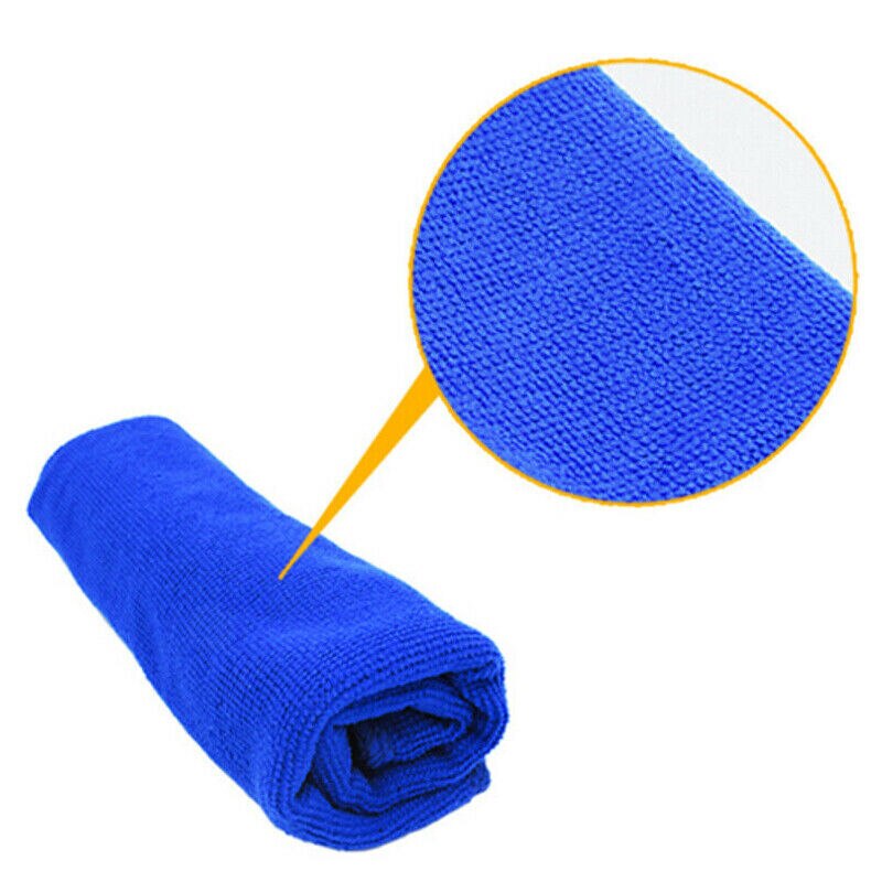 20 stuks Auto Blauwe Handdoek Huishouden Snel Droog Wassen Schoonmaakdoekje 25x25cm Duurzaam