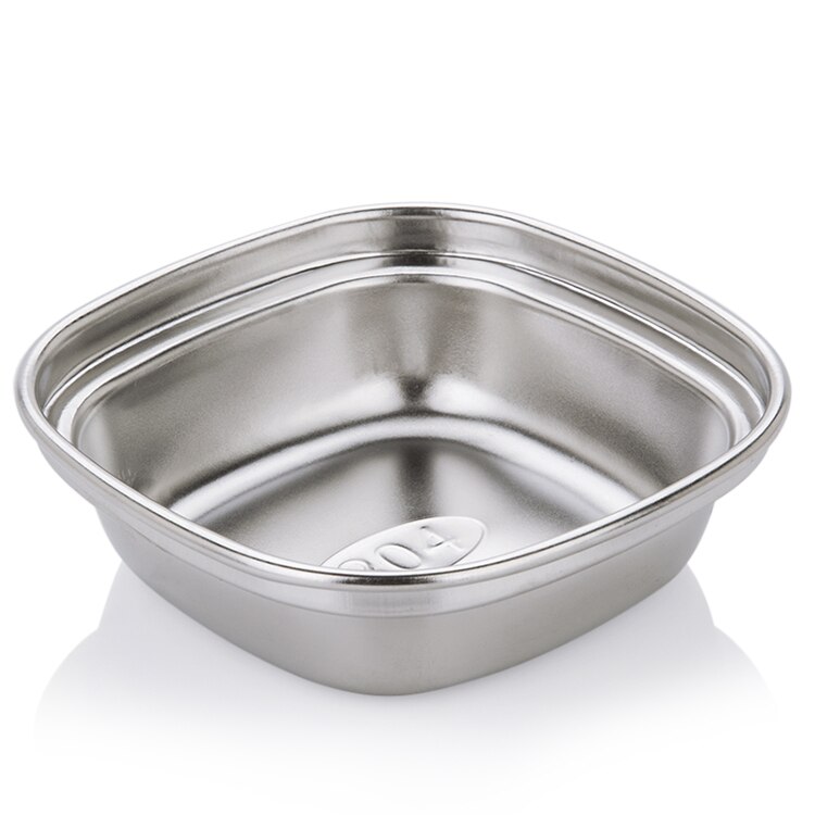Tableware 18/10#stainless steel Dish seasoning Bowl Condiment Holder Saucer Japanese Korean Saucer Small Plate 2 cases, 3 cases: A