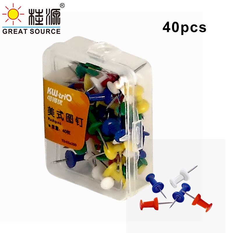 22Mm Punaise Push Pin Kleurrijke Hoofd Tekening Pin Fix Pin 40Pcs Per Doos (2 Dozen)