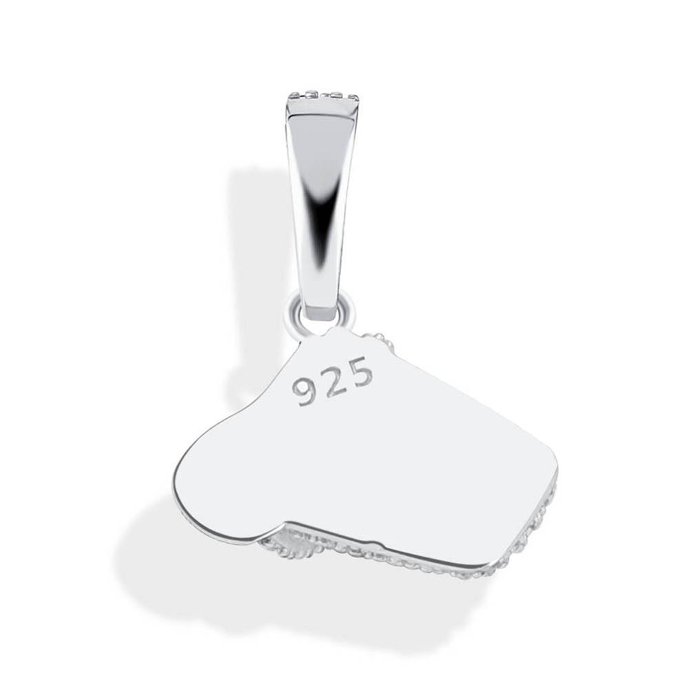 Micro Pave AAA Cubic Zirconia S925 Sterling Silver Bling Ice Out Ice cream Pendants Necklaces for Women Charm Jewelry