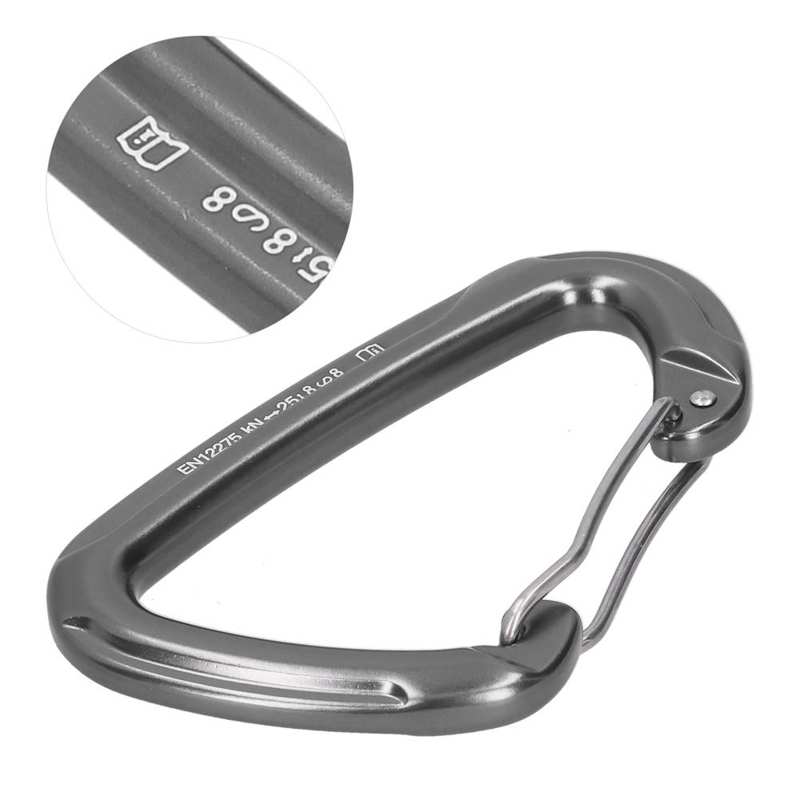 WAPAG Mousqueton Robuste Aluminium 12KN - Forme D Pour Camping, Randonnée Et Hamac
