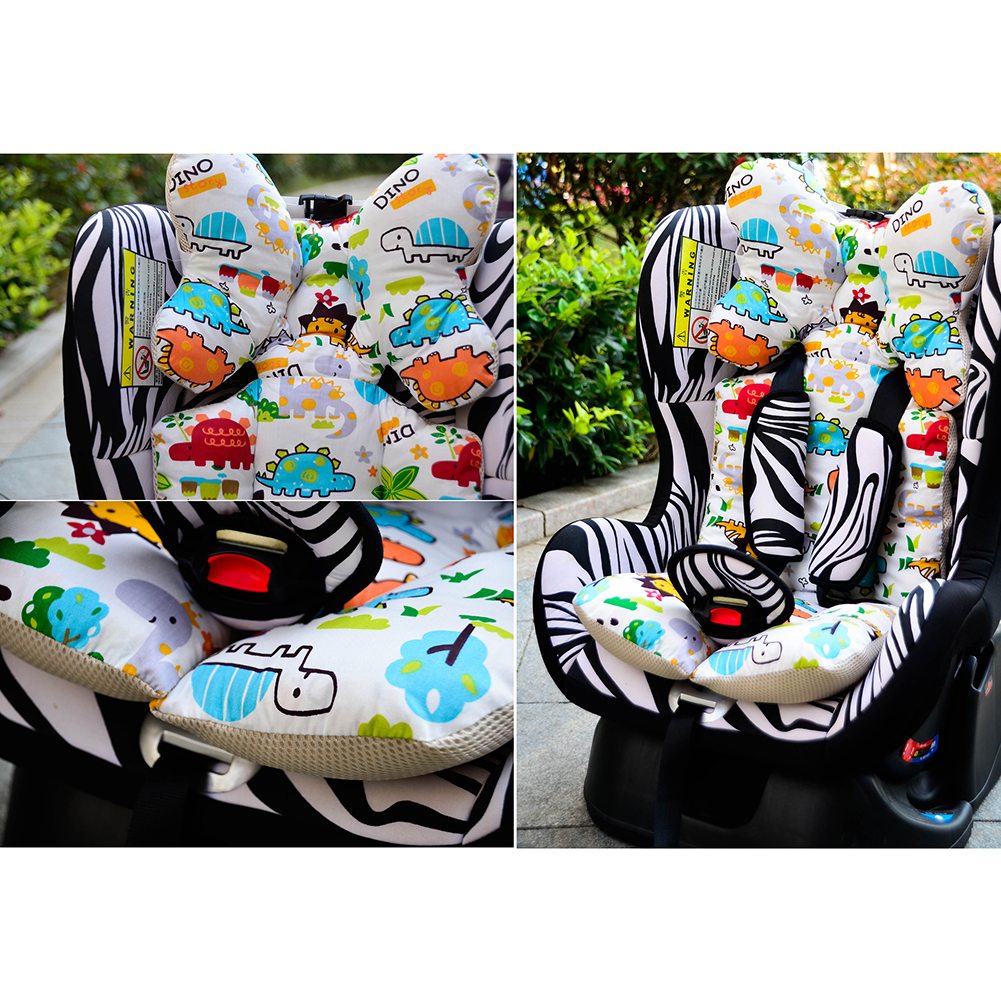 Cojín para cochecito de bebé con estampado, cojín cálido, cojín, colchón, funda de almohada, carrito de niño, cojín grueso para silla con ruedas, cojín