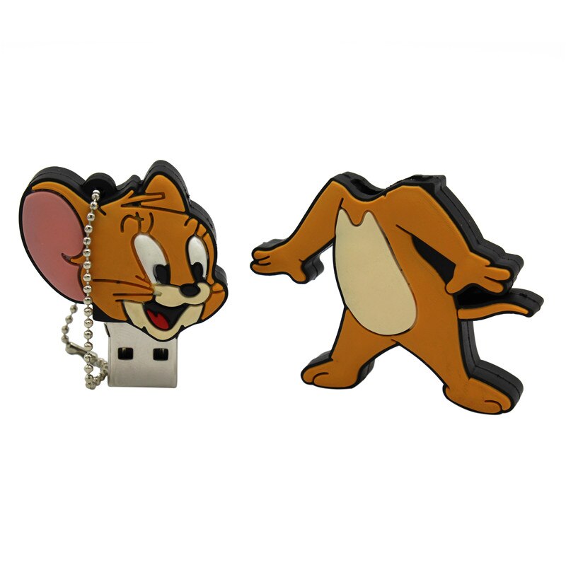 TESTO ME fumetto 64GB cute Cat e mouse USB Flash Drive 4GB 8GB 16GB 32GB pendrive USB 2.0 del Usb del bastone