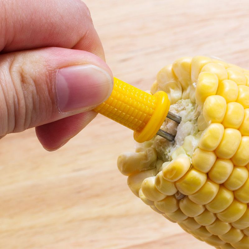 Corn Cob Holders BBQ Grill Prongs Grips Forks Party Food Skewers Dog Meat Kitchen Tool Outdoor Barbecue Accessory