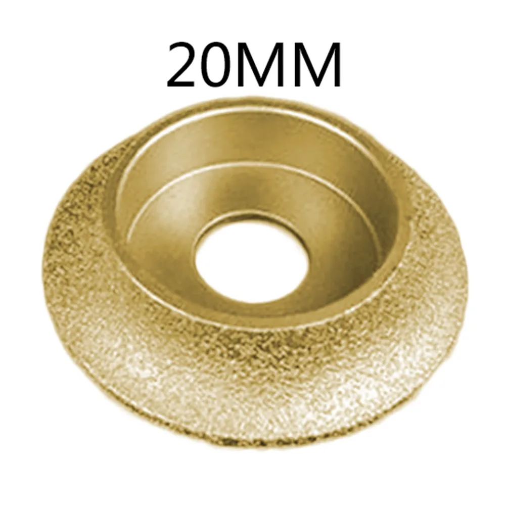 10/15/20/25/30mm Vacuum Welding Diamonds Grinding Wheel Edge Profile Sanding Disc Marble Granite Ceramic Glass Grinding Wheel: Gold