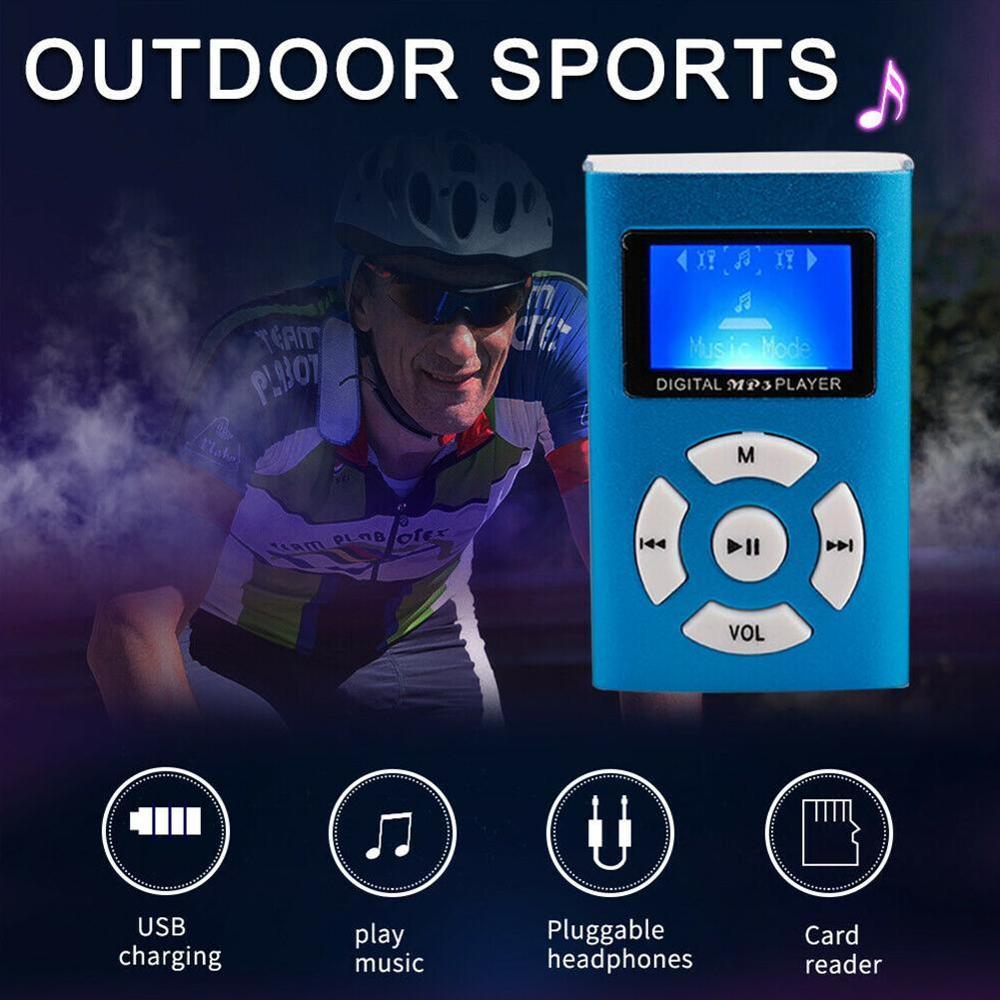 Mini reproductor de música MP3 USB Hifi, pantalla LCD, compatible con tarjeta Micro SD TF de 32GB, deportivo, a la , estilo, , 1 Uds.