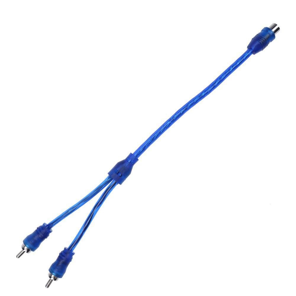 2 RCA Female To 1 RCA Male Splitter Cable for Car Audio System Subwoofer Portable Speaker Automobile Accessories