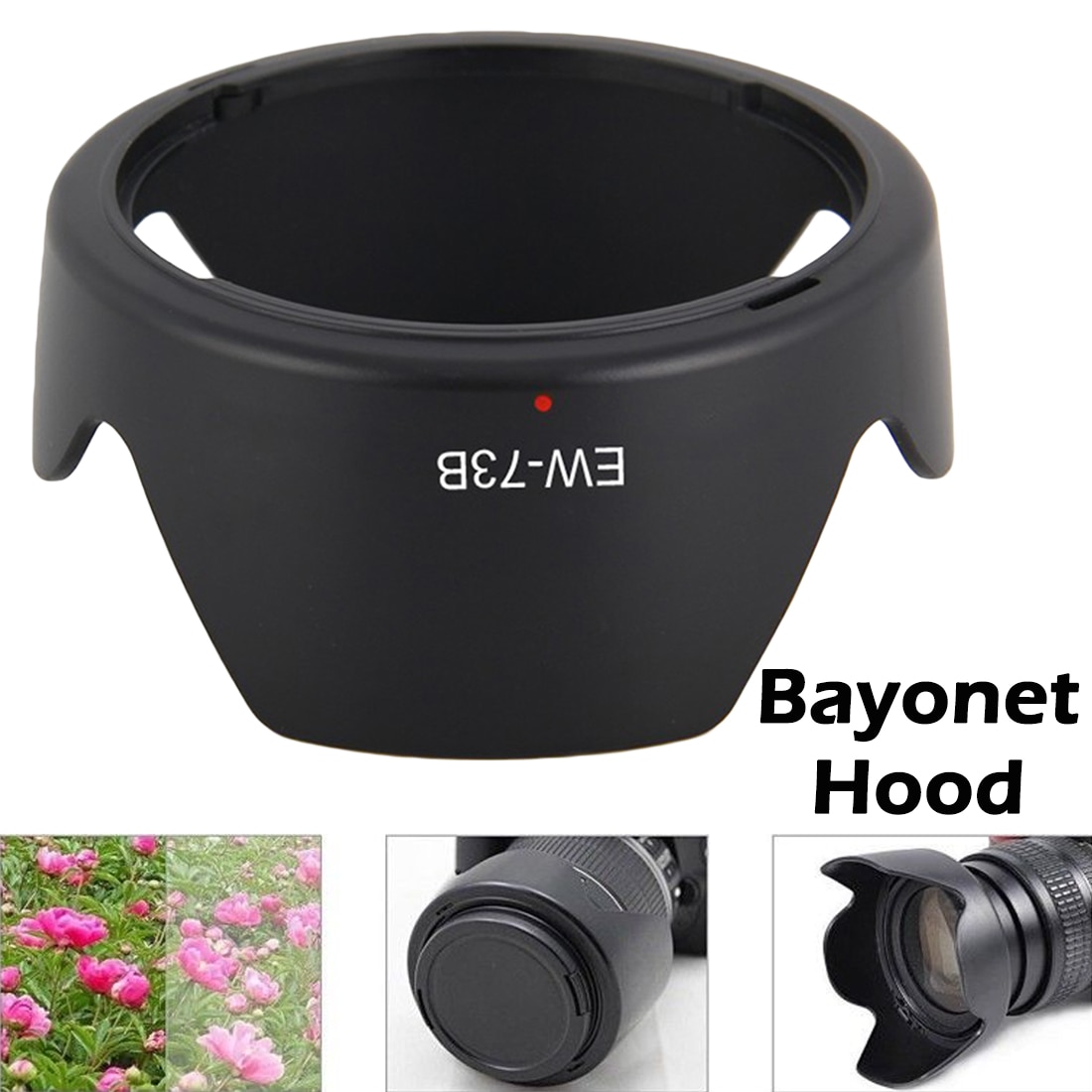 EW-73B Bayonet Mount Lens Hood For Canon EF-S 17-85mm f/4-5.6 IS USM 58mm Lens Petal Screwed Flower Petal Sunshade Lens Hood