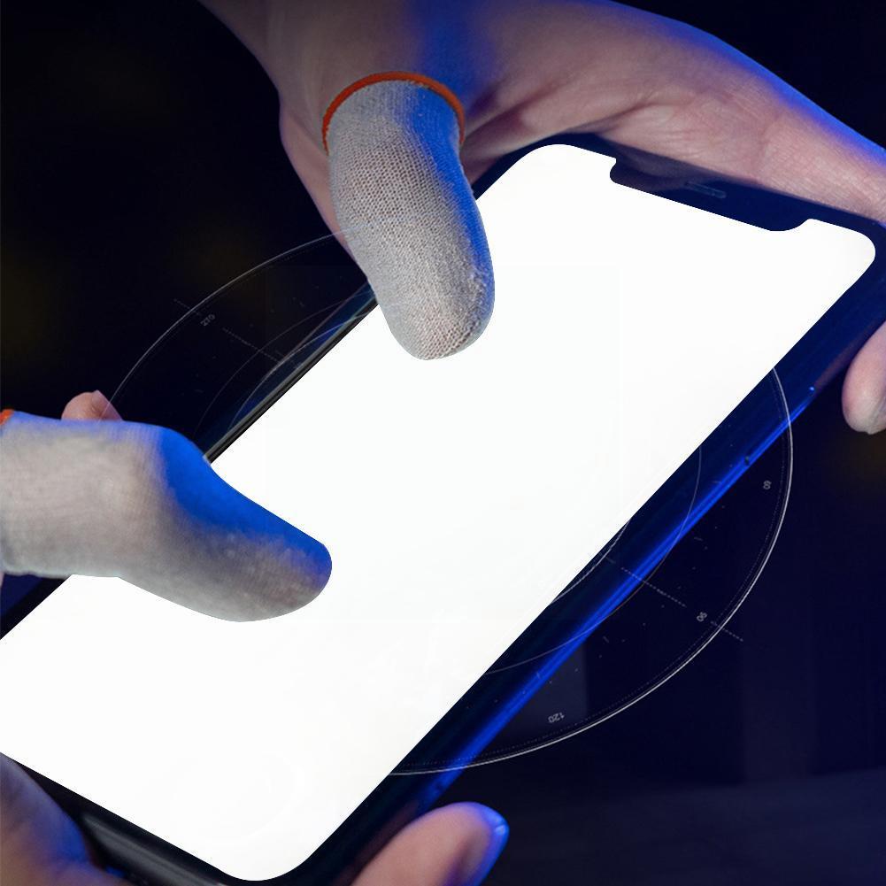 A Pair Mobile Phone Gaming Sweat-Proof Finger Cover Gloves Non-slip Thumb Fingertip Fingertip Screen Sleeves Game G4O1