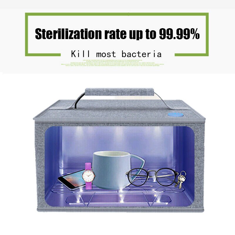 Foldable UV Light Sanitizers Bag Portable UVC Box Rechargeable Clean Kills Germs Disinfection Box for Mask Underwear
