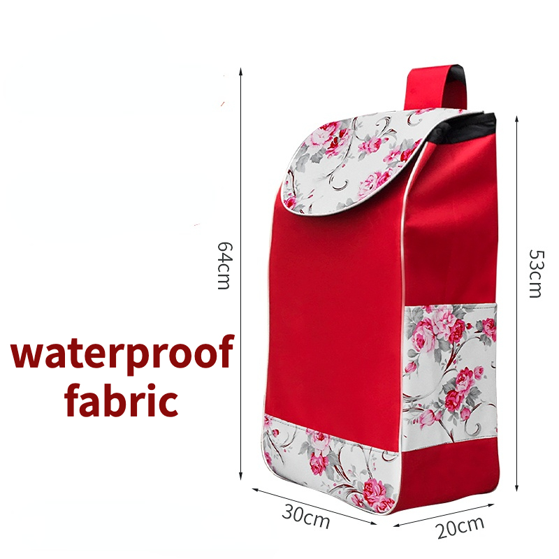 Multifunktionell vattentät kundvagnsväska för dragbar vikbar kundvagn resor marknad köp förvaring universella väskor